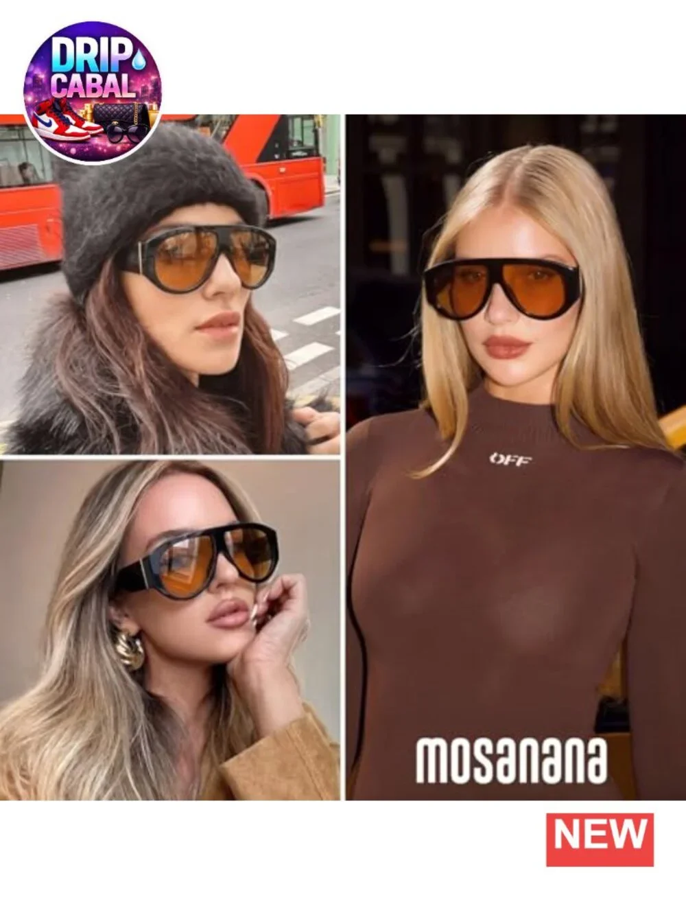Retro Oversized Aviator Sunglasses with Chunky Frame for Women UV400 Protection